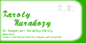 karoly murakozy business card