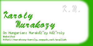 karoly murakozy business card